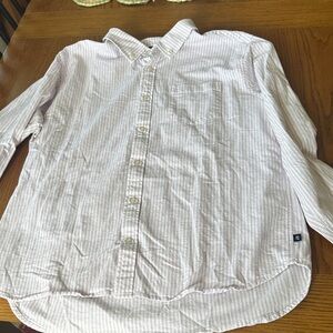 GAP Men's lavender and White Striped Button Down Shirt
